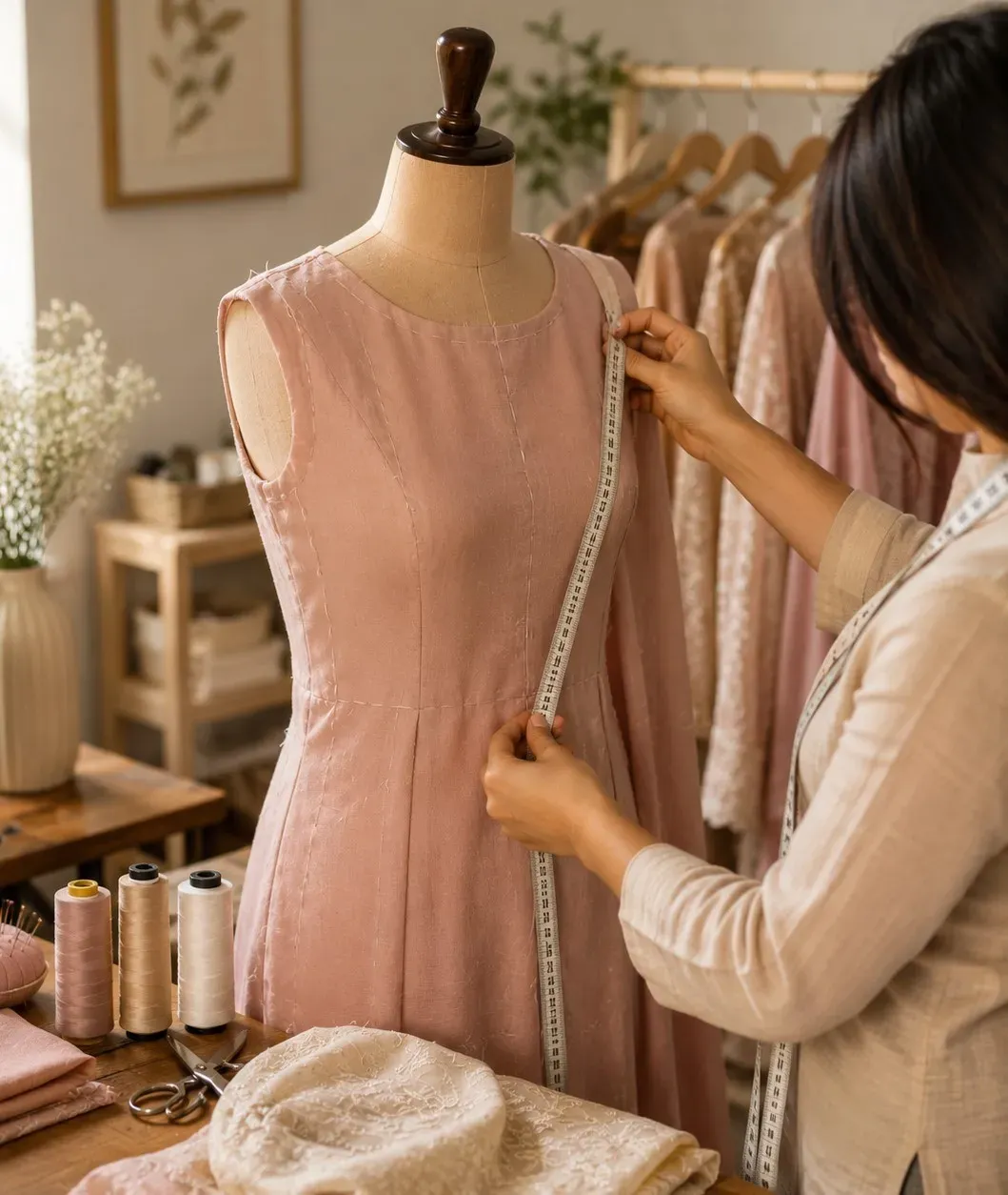 Master Tailor Measuring Bespoke Suit